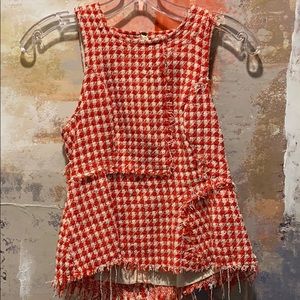 Anthropologie Patchwork Peplum top